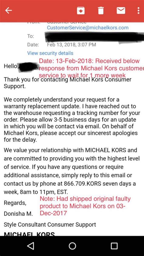 email michael kors customer service|contact michael kors customer service.